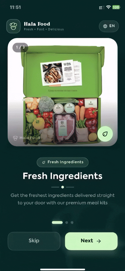 Live Onboarding & Interaction (GIF)